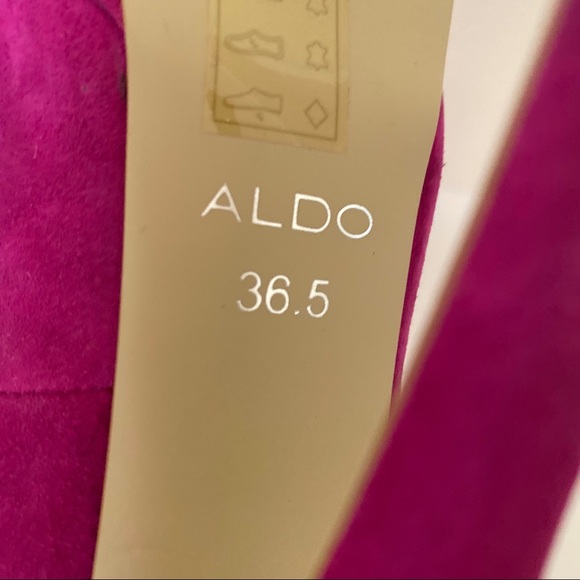 Aldo Women’s Pink Suede Leather Pumps Sz U.S. 6.5 - Picture 3 of 5